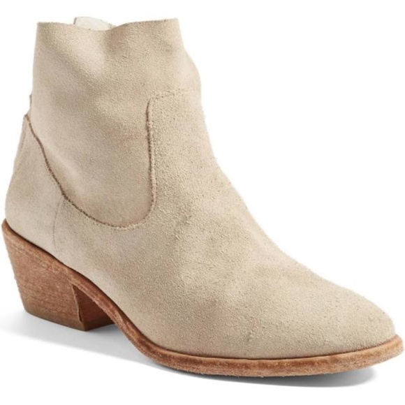 Joie Adria Suede Ankle Bootie in Latte - Picture 1 of 16